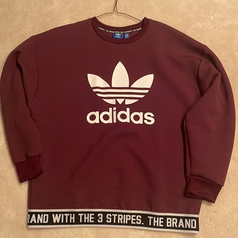 Vintage Adidas quilted crew neck